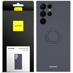 Spacecase Etui Silicone Ring Galaxy S22 Ultra black