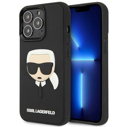 Karl Lagerfeld KLHCP14LKH3DBK iPhone 14 Pro 6.1 "black / black hardcase 3D Rubber Karl`s Head