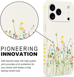 Pnakqil Iphone 17 Case Flowers White