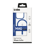 SBS Mag Frame etui na iPhone 16 Pro z MagSafe - Niebieskie