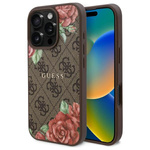 Guess GUHMP16LP4ROPEMCW iPhone 16 Pro    6.3" brązowy/brown hardcase 4G Flowers Print MagSafe