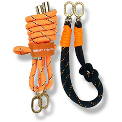 Zestaw crossbody + handstrap Nimmy       Cool&Cute 2.0 pomarańczowo czarny