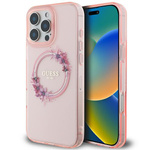 Guess GUHMP16XHFWFCP iPhone 16 Pro Max6.9" różowy/pink hardcase IML Flowers Wreath MagSafe