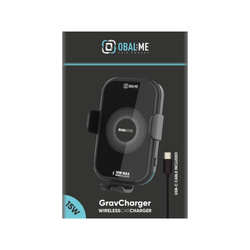 OBAL:ME GravCharger Wireless Charging Car Holder 15W Black