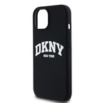 DKNY DKHMP12MSNYACH iPhone 12/12 Pro6.1" czarny/black hardcase Liquid Silicone White Printed Logo MagSafe
