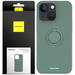 Spacecase Etui Silicone Ring iPhone 13 dark green