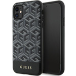 Guess GUHMN61HGCFSEK iPhone 11 / Xr 6.1"czarny/black hardcase GCube Stripes MagSafe