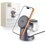 TECH-PROTECT QI2.2-25W-A48 3IN1 MAGNETIC MAGSAFE WIRELESS CHARGER DARK GREY