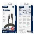 JELLICO kabel B28 USB-C - USB-C PD 60W 1M Czarny