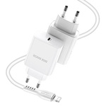 DUX DUCIS ŁADOWARKA SIECIOWA C60 1x USB-C PD 20W + KABEL USB-C - LIGHTNING 1M BIAŁY