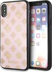 GUESS HARD CASE PEONY G DOUBLE LAYER GLITTER GUHCPXTGGPLP IPHONE X / XS JASNORÓŻOWY