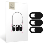 ZAŚLEPKA NA KAMERĘ TECH-PROTECT CAM FIT+ 3-PACK LAPTOP WEBCAM COVER BLACK