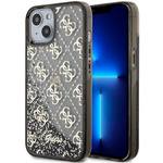 Guess GUHCP14SLC4PSGK iPhone 14 / 15 /13 6.1" czarny/black hardcase Liquid Glitter 4G Transculent