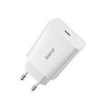 BASEUS SPEED MINI QUICK CHARGER, USB-C, PD, 3A, 20W (WHITE)