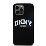 DKNY DKHMP16LSNYACH iPhone 16 Pro6.3" czarny/black hardcase Silicone White Printed Logo MagSafe
