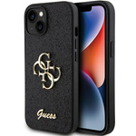 Guess GUHCP15SHG4SGK iPhone 15 / 14 / 13 6.1" czarny/black hardcase Glitter Script Big 4G