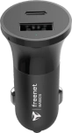 freenet Basics Power Delivery Car Charger USB-C and USB-A 27W