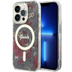 Guess GUHMP14LHCFWSA iPhone 14 Pro 6.1"zielony/khaki hardcase Flower MagSafe