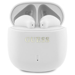 Guess słuchawki Bluetooth GUTWSJ14ESGH   TWS + stacja dokująca biały/white Printed Classic Logo