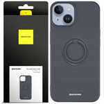 Spacecase Etui Silicone Ring iPhone 14 black