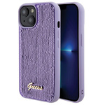 Guess GUHCP15SPSFDGSU iPhone 15 / 14 / 13 6.1" fioletowy/purple hardcase Sequin Script Metal