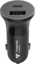 freenet Basics Power Delivery Car Charger USB-C and USB-A 27W