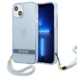 Guess GUHCP13MHTSGSB iPhone 13 / 14 / 156.1" niebieski/blue hardcase Translucent Strap