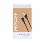 MYSAFE KABEL CL1M TYPE-C USB CZARNY