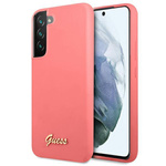 GUESS GUHCS22MLSLMGFU S22+ S906 FUCHSJA / FUCHSIA HARDCASE SILICONE SCRIPT METAL LOGO
