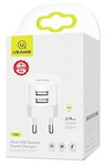 USAMS T20 2.1A FAST CHARGE WHITE CC80TC01