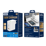 JELLICO wall charger C118 GaN PD 100W 2xUSB-C + 1xUSB QC3.0 White