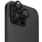 UNIQ Optix Aluminium Camera Lens Protector iPhone 16 Pro 6.3" / 16 Pro Max 6.9" midnight black szkło na obiektyw aparatu z aplikatorem