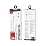 JELLICO kabel KDS-30 USB-C - USB-C PD 60W 1M Biały