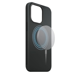 XQISIT NP Silicone case Anti Bac MagSafe for iPhone 14 Plus Black