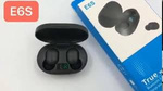 BLUETOOTH HEADSET E6S TWS BLACK POWERBANK