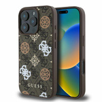 Guess GUHMP16LP4PWPW iPhone 16 Pro6.3" brązowy/brown hardcase Peony On 4G Background MagSafe