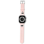 KARL LAGERFELD STRAP KLAWMSLKCNP APPLE WATCH 38/40/41MM PINK/PINK STRAP 3D RUBBER KARL&CHOUPETTE HEADS