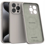 Spacecase Etui Silicone Mag iPhone 15 Pro Max stone