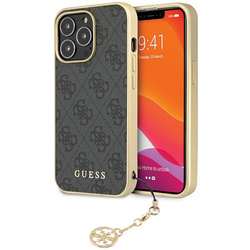 Guess GUHCP14LGF4GGR iPhone 14 Pro 6,1"szary/grey hardcase 4G Charms Collection
