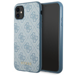 Guess GUHCN61G4GFBL iPhone 11 6,1"niebieski/blue hard case 4G Metal Gold Logo
