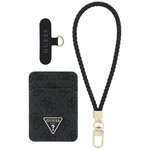 Zestaw portfel + hand strap Guess        triangle MagSafe czarny