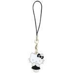 Hello Kitty zawieszka HKCPMKK Phone      Strap czarny/black Charm Kitty Cute