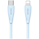 Kabel USAMS Green Series SJ717 30W USB-C do Lightning 1m niebieski