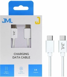 Kabel JML CD-118 USB-C/USB-C - 2A 1M - WHITE