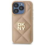 DKNY DKHCP15MPQDSLE iPhone 15 Plus 6.7"  beżowy/beige Quilted Stack Logo