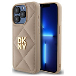 DKNY DKHCP15XPQDSLE iPhone 15 Pro Max    6.7" beżowy/beige Quilted Stack Logo