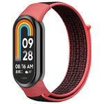 Beline pasek Mi Band 9/8 NylonLoop       czerwono-czarny/red-black