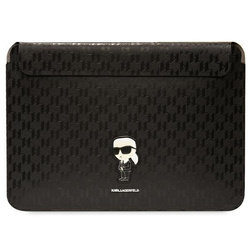 Pokrowiec Karl Lagerfeld Saffiano Monogram Ikonik na laptopa 16" - czarny