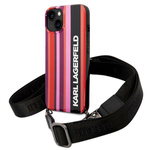 KARL LAGERFELD KLHCP14MSTSTP IPHONE 14 PLUS / 15 PLUS 6.7 "HARDCASE PINK / PINK COLOR STRIPES STRAPS