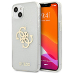 Guess GUHCP13SPCUGL4GTR iPhone 13 mini 5,4" transparent hard case Glitter 4G Big Logo